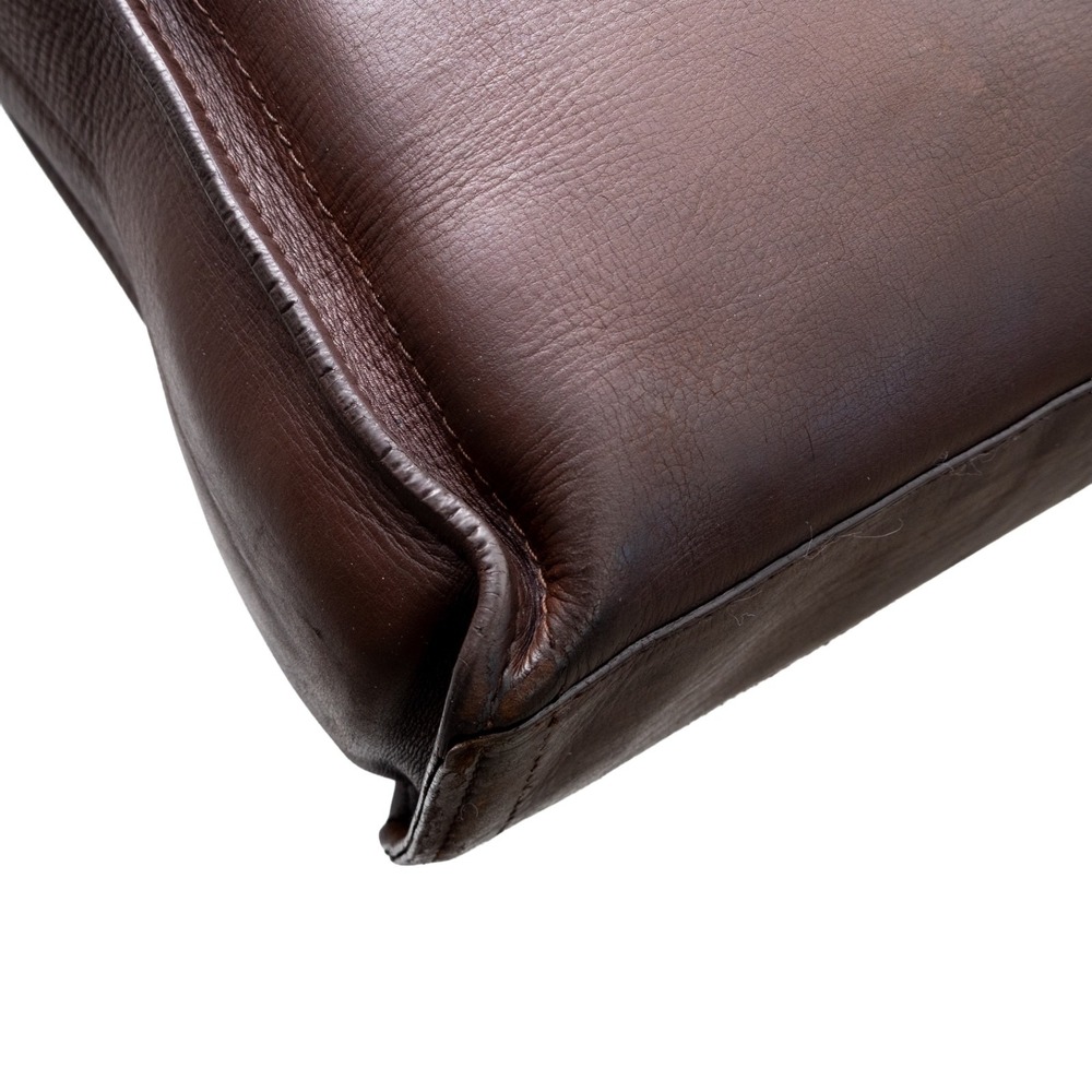 Louis Vuitton Utah Mohicon Tote Bag Dark Brown Leather Shoulder Bag Large France - Picture 8 of 15